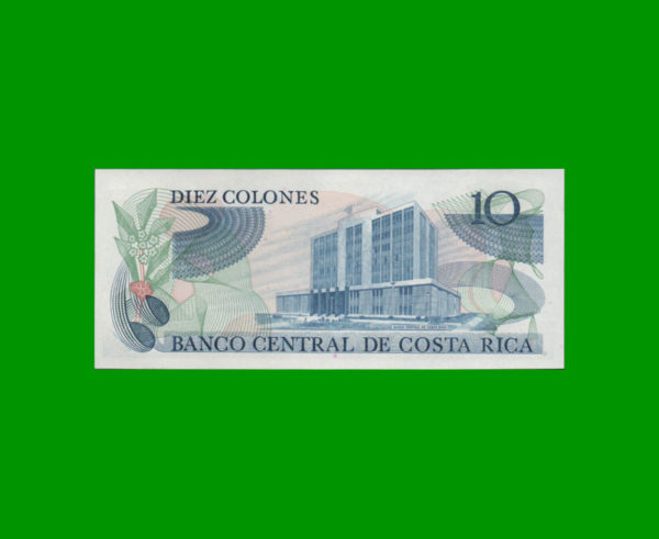 BILLETE DE
  COSTA RICA 10,00 COLONES, PICK 237b, ESTADO SIN CIRCULAR.- - Imagen 2