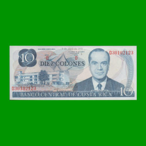 BILLETE DE
  COSTA RICA 10,00 COLONES, PICK 237b, ESTADO SIN CIRCULAR.-