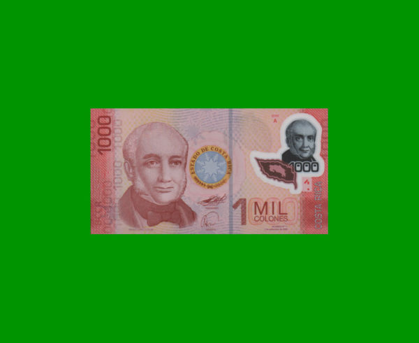 BILLETE DE
  COSTA RICA 1.000,00 COLONES POLYMERO, PICK 274, ESTADO SIN CIRCULAR.-
