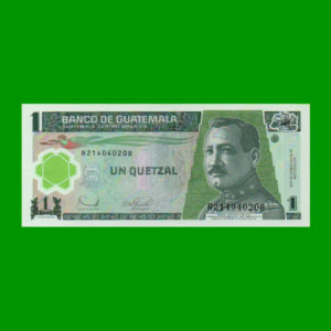 BILLETE DE
  GUATEMALA 1,00 QUETZAL POLYMERO, PICK 109, ESTADO SIN CIRCULAR.-