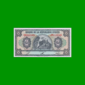 BILLETE DE
  HAITI 2,00 GOURDES, PICK 260, ESTADO SIN CIRCULAR.-