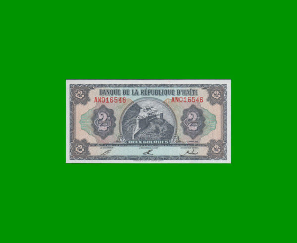 BILLETE DE
  HAITI 2,00 GOURDES, PICK 260, ESTADO SIN CIRCULAR.-