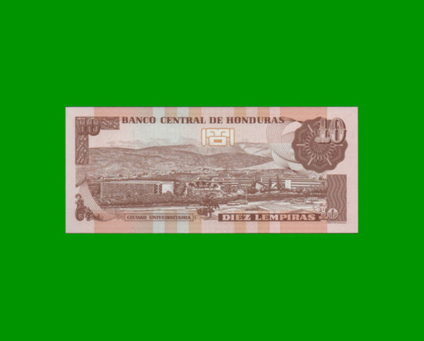 BILLETE DE
  HONDURAS 10,00 LEMPIRAS, PICK NEW, ESTADO SIN CIRCULAR.- - Imagen 2