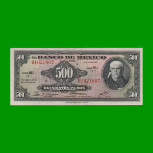 BILLETE DE
  MEXICO 500,00 PESOS, PICK 51o, ESTADO EXCELENTE+.-