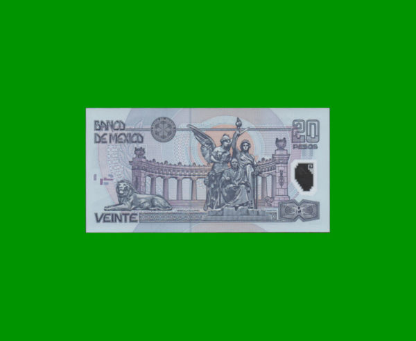 BILLETE DE
  MEXICO 20,00 PESOS POLYMERO, PICK 116a, ESTADO SIN CIRCULAR.- - Imagen 2
