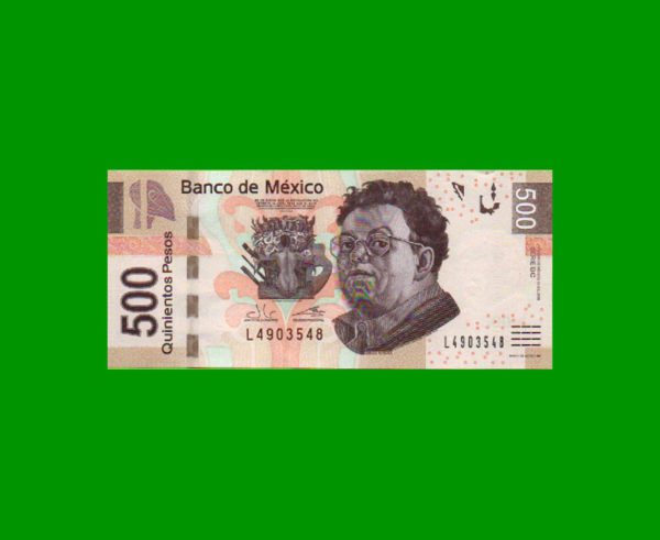 BILLETE DE  MEXICO 500,00 PESOS, PICK 126, ESTADO SIN CIRCULAR.-