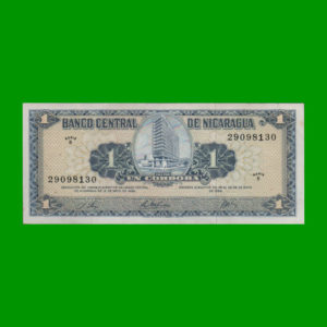 BILLETE DE
  NICARAGUA 1,00 CORDOBA, PICK 115, ESTADO MUY BUENO+.-