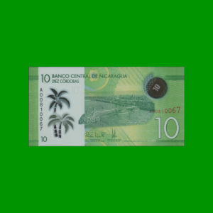 BILLETE DE
  NICARAGUA 10,00 CORDOBAS POLYMERO, PICK 209, ESTADO SIN CIRCULAR.-