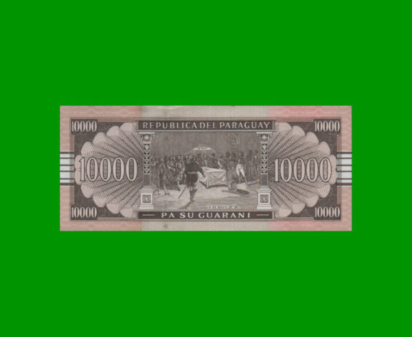 BILLETE DE
  PARAGUAY 10.000,00 GUARANIES, PICK NEW, ESTADO SIN CIRCULAR .- - Imagen 2