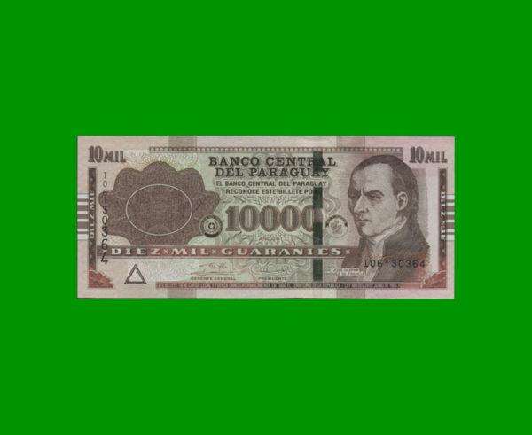 BILLETE DE
  PARAGUAY 10.000,00 GUARANIES, PICK NEW, ESTADO SIN CIRCULAR .-