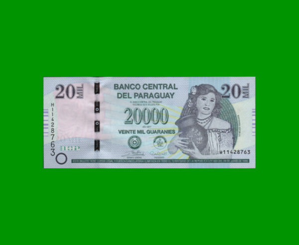 BILLETE DE
  PARAGUAY 20.000,00 GUARANIES, PICK NEW, ESTADO SIN CIRCULAR .-