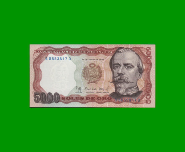 BILLETE DE
  PERU 5.000,00 SOLES, PICK 117c, ESTADO SIN CIRCULAR.-