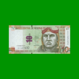 BILLETE DE
  PERU 10,00 SOLES, PICK 187, ESTADO SIN CIRCULAR.-