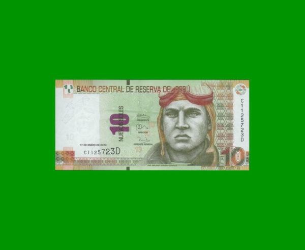 BILLETE DE
  PERU 10,00 SOLES, PICK 187, ESTADO SIN CIRCULAR.-