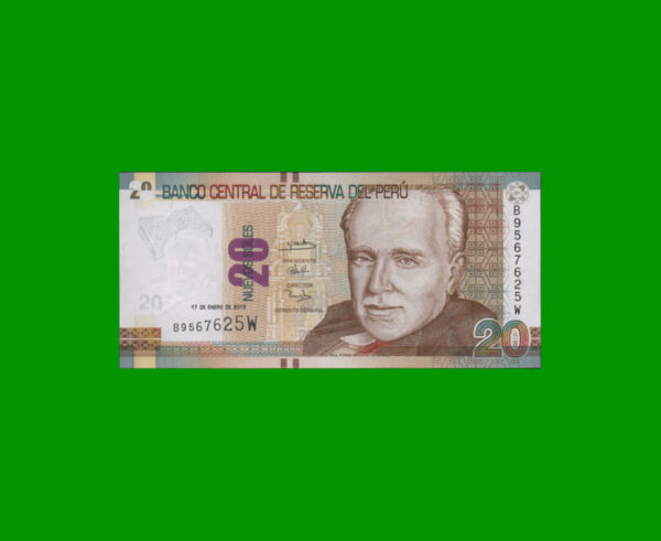 BILLETE DE
  PERU 20,00 SOLES, PICK 188, ESTADO SIN CIRCULAR.-