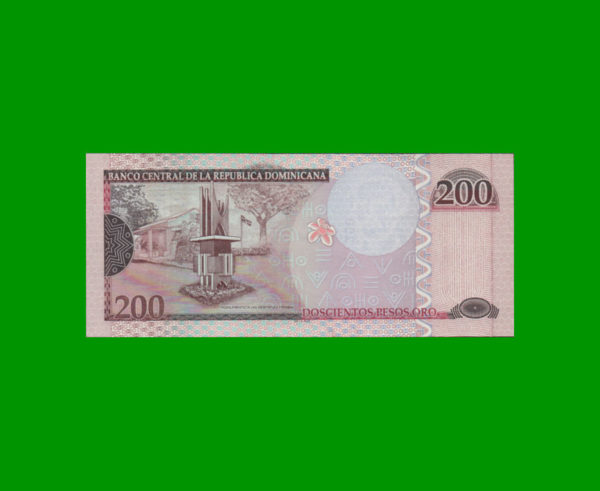 BILLETE DE
  REPUBLICA DOMINICANA 200,00 PESOS, PICK 178, ESTADO SIN CIRCULAR.- - Imagen 2