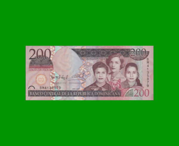 BILLETE DE
  REPUBLICA DOMINICANA 200,00 PESOS, PICK 178, ESTADO SIN CIRCULAR.-