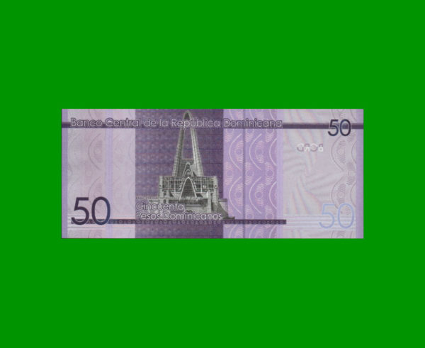 BILLETE DE
  REPUBLICA DOMINICANA 50,00 PESOS, PICK 189, ESTADO SIN CIRCULAR.- - Imagen 2