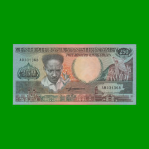 BILLETE DE
  SURINAME 250,00 GULDEN, PICK 134, ESTADO SIN CIRCULAR.-