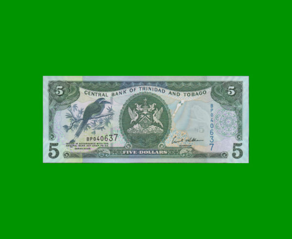 BILLETE DE
  TRINIDAD Y TOBAGO 5,00 DOLARES, PICK 47, ESTADO SIN CIRCULAR.-