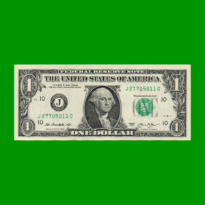 BILLETE DE
  USA 1,00 DÓLAR SELLO VERDE, PICK 537, ESTADO SIN CIRCULAR.-