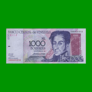 BILLETE DE
  VENEZUELA 1.000,00 BOLIVARES, ESTADO SIN CIRCULAR.-