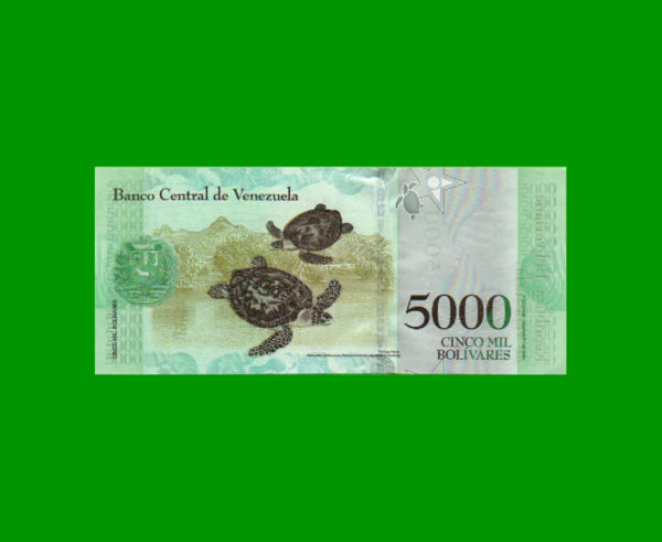 BILLETE DE
  VENEZUELA 5.000,00 BOLIVARES, ESTADO SIN CIRCULAR.- - Imagen 2