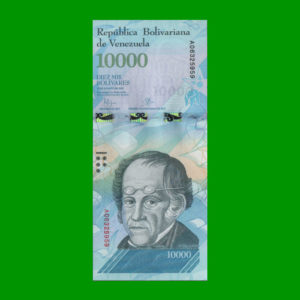 BILLETE DE
  VENEZUELA 10.000,00 BOLIVARES, ESTADO SIN CIRCULAR.-