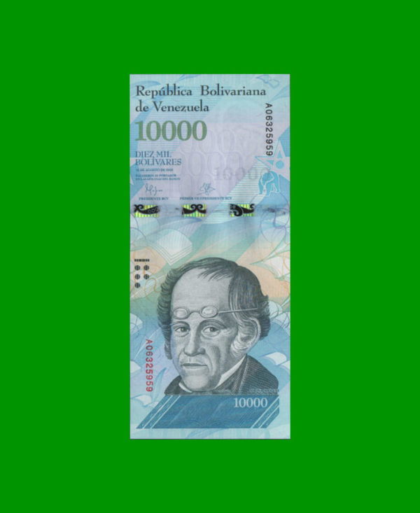 BILLETE DE
  VENEZUELA 10.000,00 BOLIVARES, ESTADO SIN CIRCULAR.-