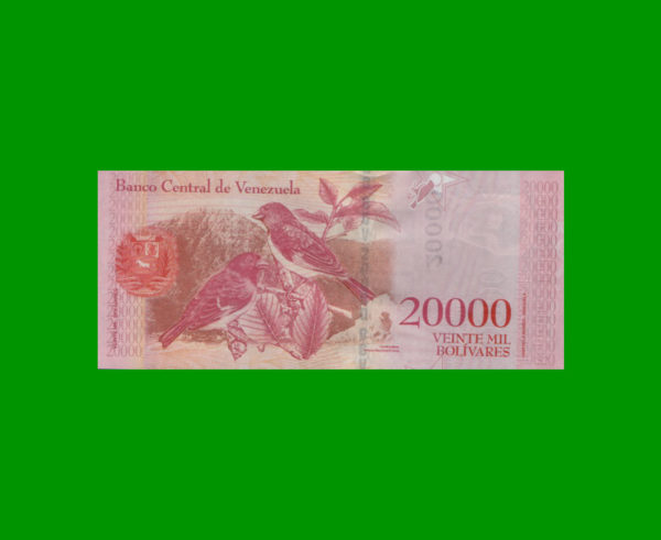 BILLETE DE  VENEZUELA 20.000,00 BOLIVARES, ESTADO SIN CIRCULAR.- - Imagen 2
