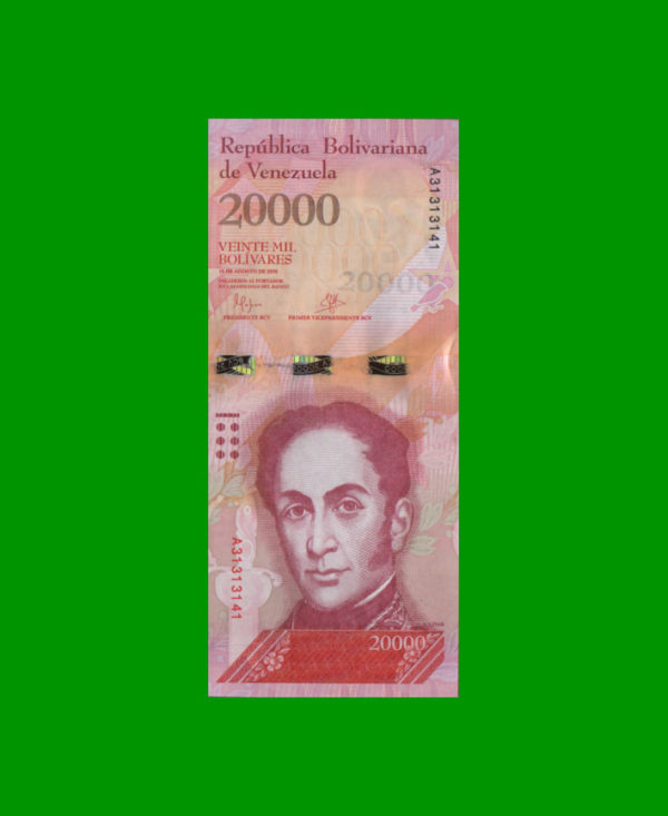 BILLETE DE  VENEZUELA 20.000,00 BOLIVARES, ESTADO SIN CIRCULAR.-