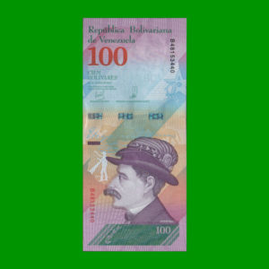 BILLETE DE  VENEZUELA 100,00 BOLIVARES (SOBERANOS), ESTADO SIN CIRCULAR.-