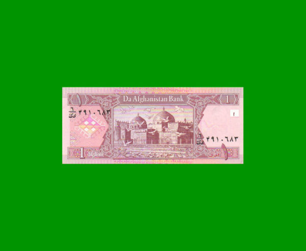 BILLETE DE
  AFGANISTAN 1,00 AGHANI, PICK 64, ESTADO SIN CIRCULAR.-