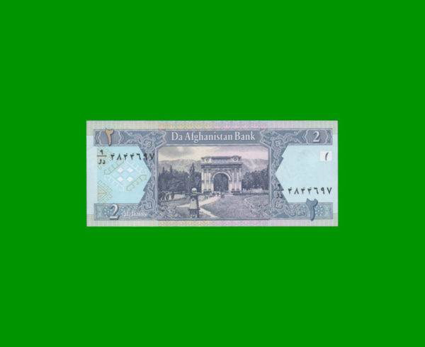 BILLETE DE  AFGANISTAN 2,00 AGHANIS, ESTADO SIN CIRCULAR.- - Imagen 2