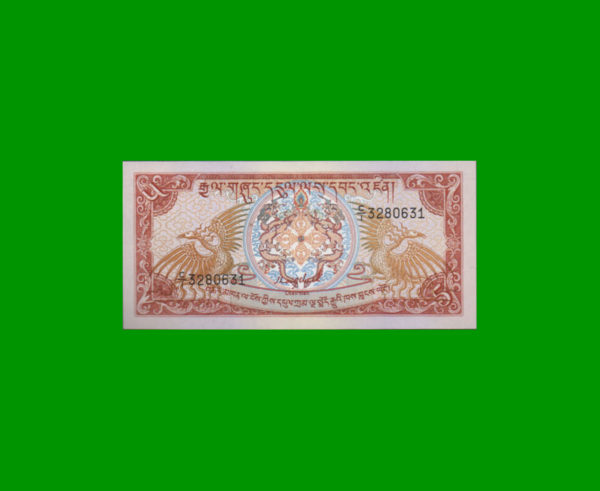 BILLETE DE  BHUTAN 5,00 NGULTRUM, ESTADO SIN CIRCULAR.-
