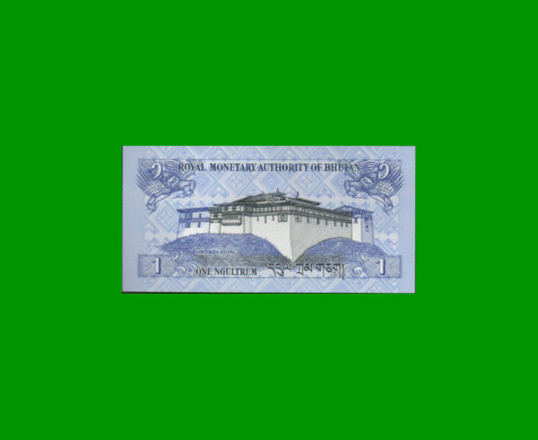 BILLETE DE  BHUTAN 1,00 NGULTRUM, ESTADO SIN CIRCULAR.- - Imagen 2
