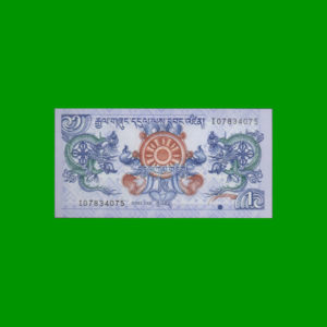 BILLETE DE  BHUTAN 1,00 NGULTRUM, ESTADO SIN CIRCULAR.-