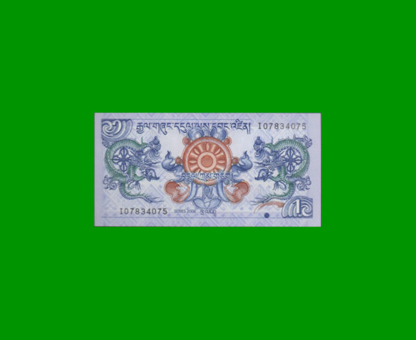 BILLETE DE  BHUTAN 1,00 NGULTRUM, ESTADO SIN CIRCULAR.-