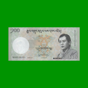 BILLETE DE  BHUTAN 100,00 NGULTRUM, ESTADO SIN CIRCULAR.-