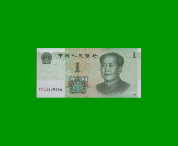 BILLETE DE  CHINA 1,00 YUAN, ESTADO SIN CIRCULAR.-
