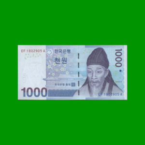 BILLETE DE  COREA DEL NORTE 1.000,00 WON, PICK 54, ESTADO SIN CIRCULAR.-
