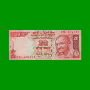 BILLETE DE  INDIA 20,00 RUPIAS, ESTADO SIN CIRCULAR.-