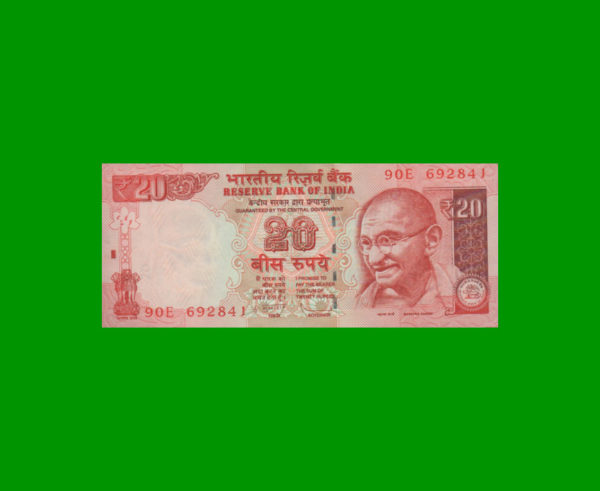 BILLETE DE  INDIA 20,00 RUPIAS, ESTADO SIN CIRCULAR.-