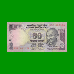 BILLETE DE  INDIA 50,00 RUPIAS, ESTADO SIN CIRCULAR.-