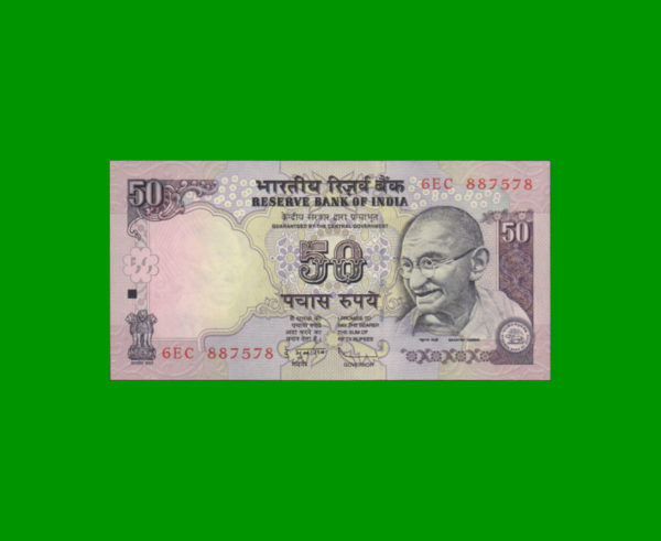 BILLETE DE  INDIA 50,00 RUPIAS, ESTADO SIN CIRCULAR.-
