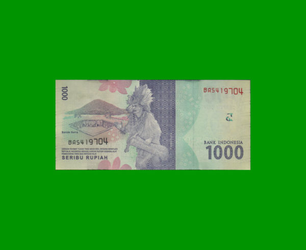 BILLETE DE  INDONESIA 1.000,00 RUPIAS, ESTADO SIN CIRCULAR.- - Imagen 2