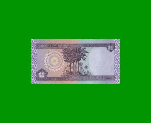 BILLETE DE
  IRAQ 50,00 DINARS, ESTADO SIN CIRCULAR.- - Imagen 2
