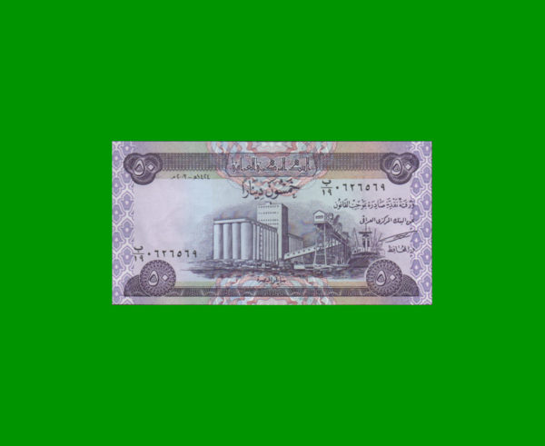 BILLETE DE
  IRAQ 50,00 DINARS, ESTADO SIN CIRCULAR.-