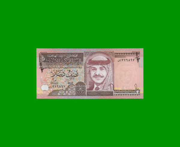 BILLETE DE
  JORDANIA 1/2 DINAR, ESTADO SIN CIRCULAR.-