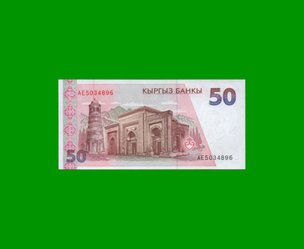 BILLETE DE
  KIRGUISTAN 50,00 SOM, ESTADO SIN CIRCULAR.- - Imagen 2